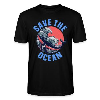 Marine biology - Stanley/Stella CRAFTER Unisex Organic T-Shirt - black - Front - Alina (178cm) & Michal (187cm)
