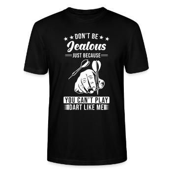 Dart - Stanley/Stella CRAFTER Unisex Organic T-Shirt - black - Front - Alina (178cm) & Michal (187cm)