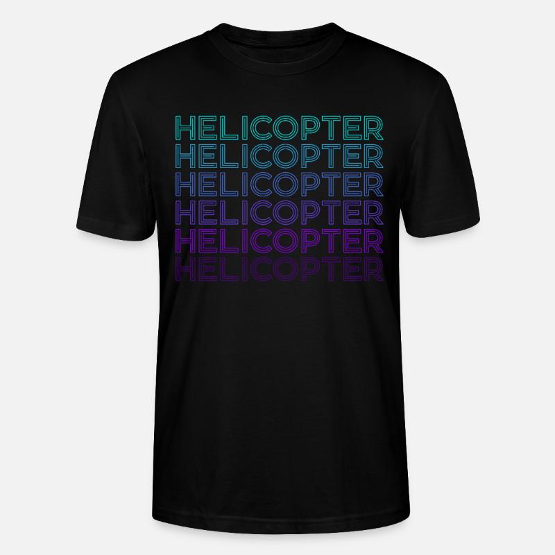 Hubschrauberpilot Luftfahrt Retro - Stanley/Stella Unisex Bio-T-Shirt CRAFTER - Schwarz