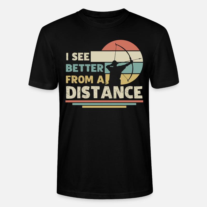 Langbogen 3D Bogensport Bogenschießen - Stanley/Stella Unisex Bio-T-Shirt CRAFTER - Schwarz