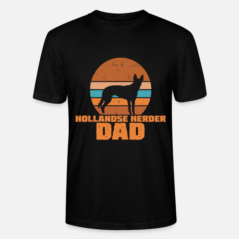 Hollandse Herder Dad - Stanley/Stella Unisex Bio-T-Shirt CRAFTER - Schwarz
