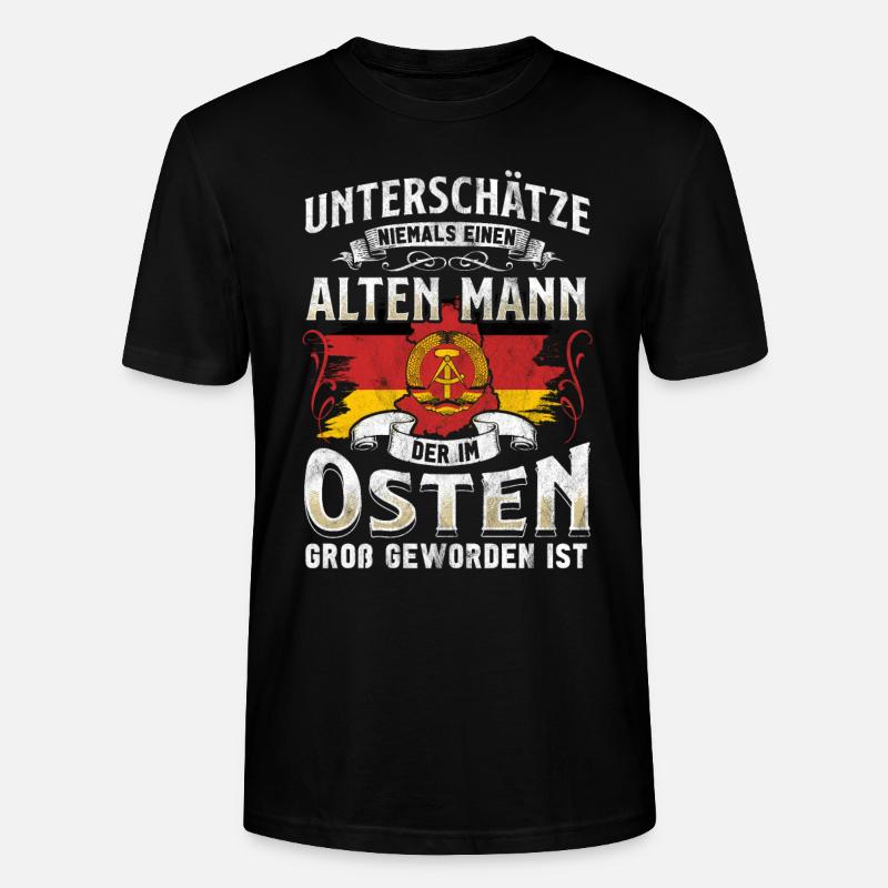 Ostdeutschland Geschenk Osten Ossi DDR Ostalgie - Stanley/Stella Unisex Bio-T-Shirt CRAFTER - Schwarz