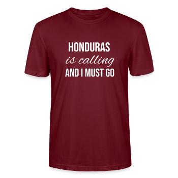 Honduras - Stanley/Stella Unisex Bio-T-Shirt CRAFTER - Burgunderrot - Vorne - Alina (178cm) & Michal (187cm)