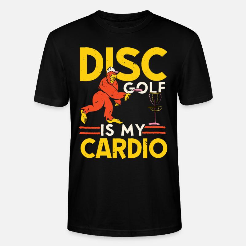 Scheibengolf ist mein Kardiotraining Freizeit-Werf - Stanley/Stella Unisex Bio-T-Shirt CRAFTER - Schwarz