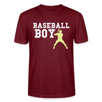 garçon de baseball - T-shirt bio CRAFTER Stanley Stella Unisexe - bordeaux - Devant - Alina (178cm) & Michal (187cm)