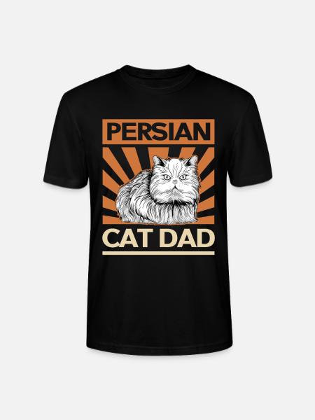 Persian Cat Cat Dad | Cat Owner Gift - Stanley/Stella CRAFTER Unisex Organic T-Shirt - black