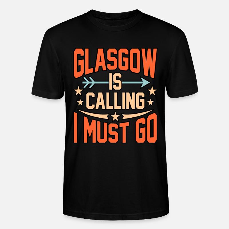 Glasgow reise geschenk - Stanley/Stella Unisex Bio-T-Shirt CRAFTER - Schwarz