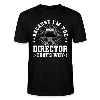 Réalisateur Cinéaste Long métrage - T-shirt bio CRAFTER Stanley Stella Unisexe - noir - Devant - Alina (178cm) & Michal (187cm)