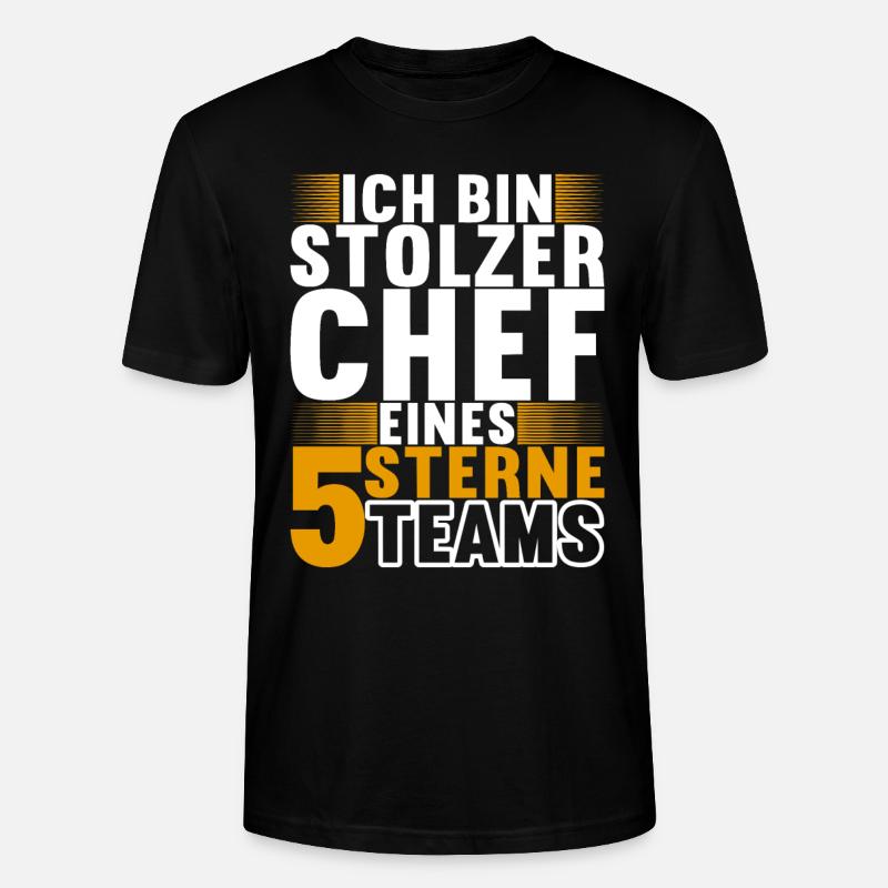 Abteilungsleiter Chef - Stanley/Stella Unisex Bio-T-Shirt CRAFTER - Schwarz