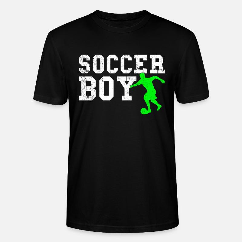 garçon de soccer - T-shirt bio CRAFTER Stanley Stella Unisexe - noir