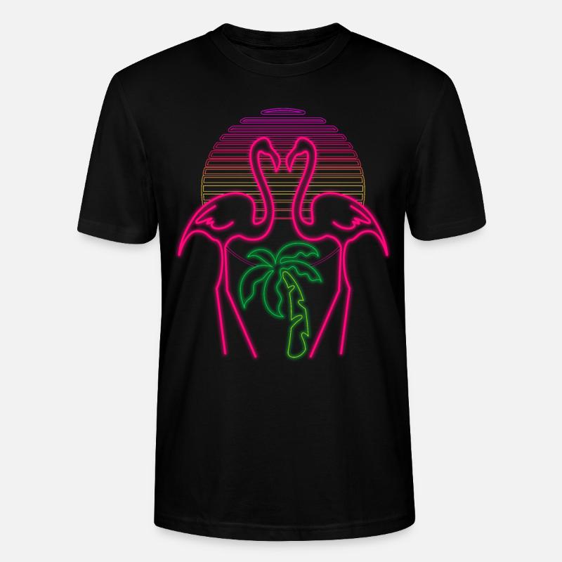 Flamingo - Stanley/Stella Unisex Bio-T-Shirt CRAFTER - Schwarz