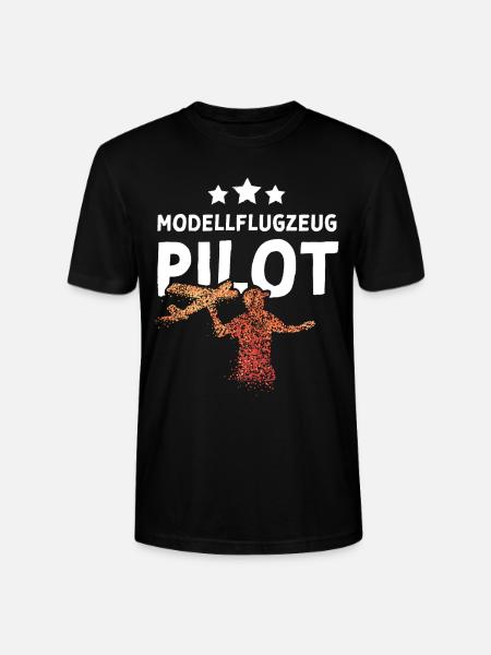 Modellflugzeug Pilot Modellfliegen - Stanley/Stella Unisex Bio-T-Shirt CRAFTER - Schwarz