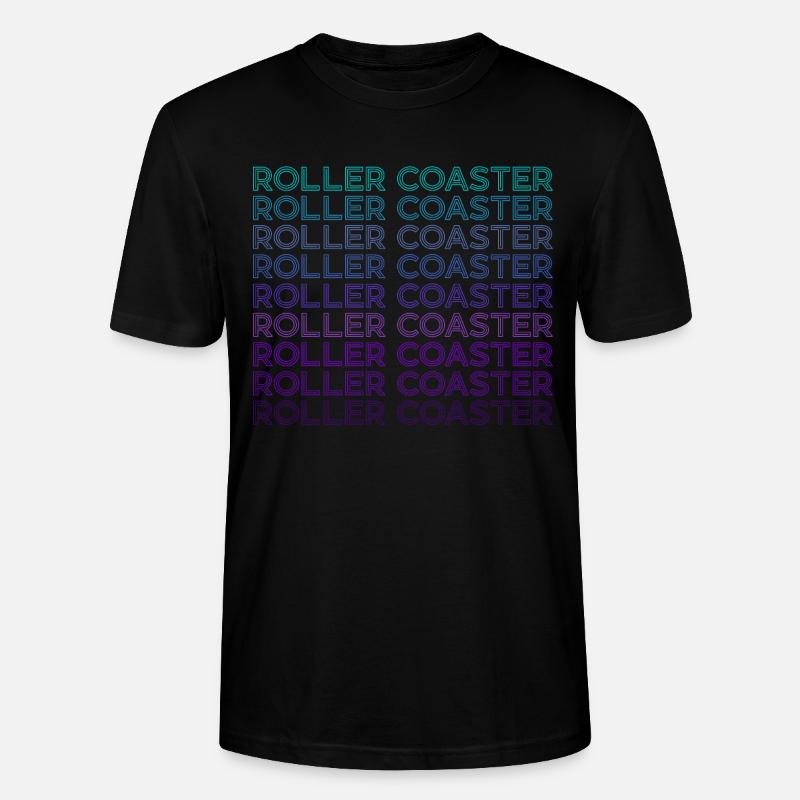 Roller Coaster Parc d’attractions Retro - T-shirt bio CRAFTER Stanley Stella Unisexe - noir