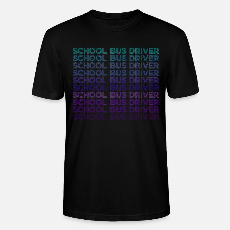Schulbusfahrer Retro - Stanley/Stella Unisex Bio-T-Shirt CRAFTER - Schwarz