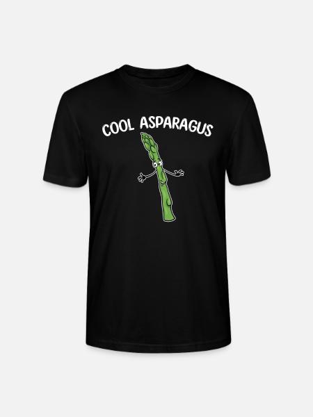 Cool Asparagus T-Shirt - Stanley/Stella CRAFTER Unisex Organic T-Shirt - black
