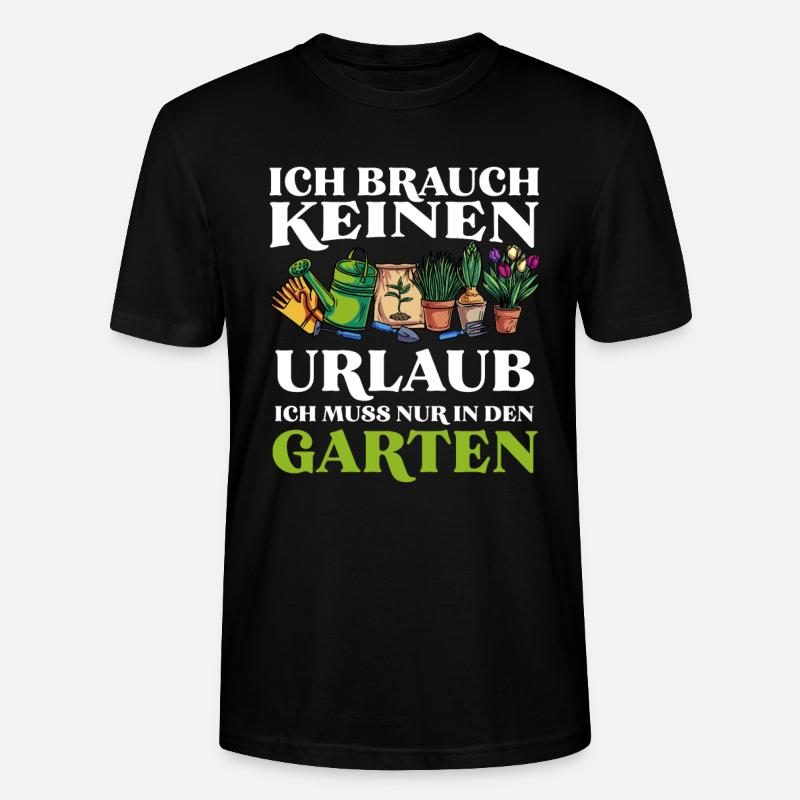 Garten Urlaub - Stanley/Stella Unisex Bio-T-Shirt CRAFTER - Schwarz