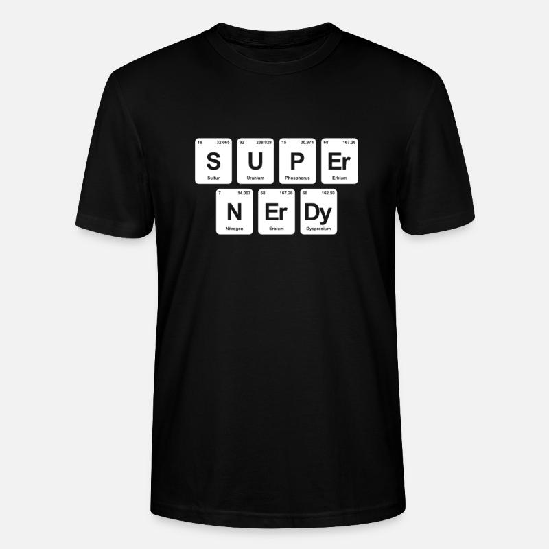 Periodensystem Elemente super nerdy - Stanley/Stella Unisex Bio-T-Shirt CRAFTER - Schwarz