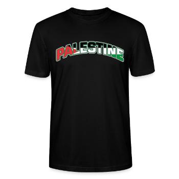 Palestine Gift Free Palestine Gaza Strip - Stanley/Stella CRAFTER Unisex Organic T-Shirt - black - Front - Alina (178cm) & Michal (187cm)