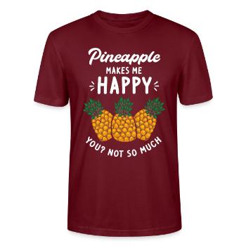 Pineapple - Stanley/Stella CRAFTER Unisex Organic T-Shirt - burgundy - Front - Alina (178cm) & Michal (187cm)
