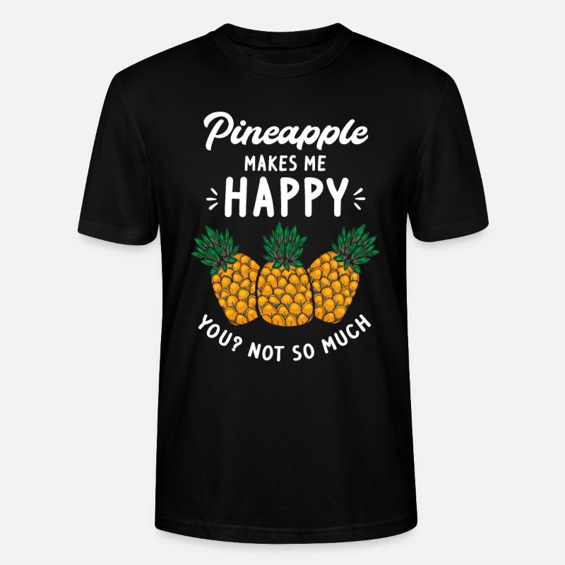 Ananas - Stanley/Stella Unisex Bio-T-Shirt CRAFTER - Schwarz