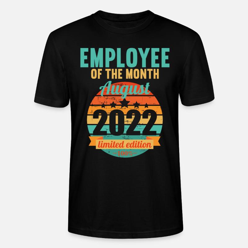 Employé du mois d’août 2022 - T-shirt bio CRAFTER Stanley Stella Unisexe - noir