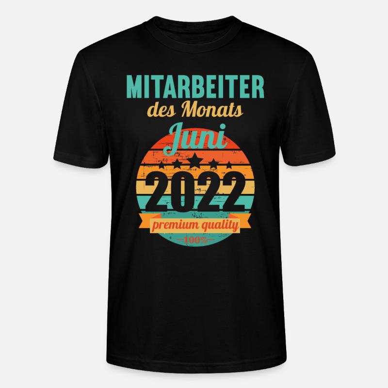 Mitarbeiter des Monats Juni 2022 - Stanley/Stella Unisex Bio-T-Shirt CRAFTER - Schwarz