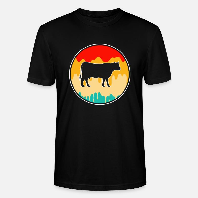 Bœuf de vache Retro - T-shirt bio CRAFTER Stanley Stella Unisexe - noir