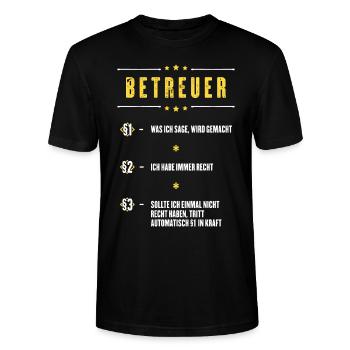 Ich Habe Immer Recht Betreuer Beruf Paragraphen - Stanley/Stella Unisex Bio-T-Shirt CRAFTER - Schwarz - Vorne - Alina (178cm) & Michal (187cm)