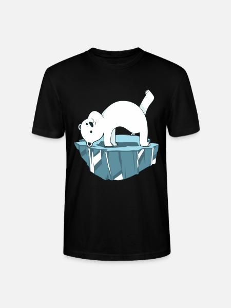 Yoga Polar Bear - Stanley/Stella CRAFTER Unisex Organic T-Shirt - black