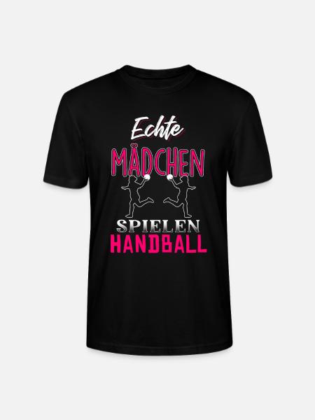 Echte Mädchen spielen Handball - Stanley/Stella Unisex Bio-T-Shirt CRAFTER - Schwarz