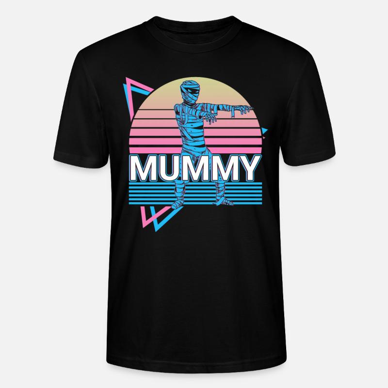 Mumie Halloween Retro Geschenk - Stanley/Stella Unisex Bio-T-Shirt CRAFTER - Schwarz