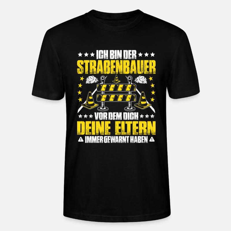 Straßenbauer Asphaltbauer Straßenbau - Stanley/Stella Unisex Bio-T-Shirt CRAFTER - Schwarz
