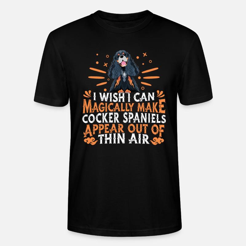 Cocker Spaniel Hund - Stanley/Stella Unisex Bio-T-Shirt CRAFTER - Schwarz