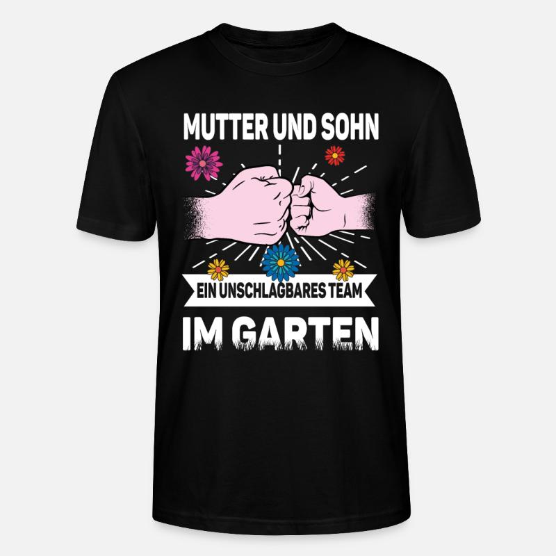 Mutter Sohn Garten - Stanley/Stella Unisex Bio-T-Shirt CRAFTER - Schwarz