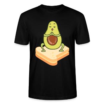 Avocado Toast - Stanley/Stella CRAFTER Unisex Organic T-Shirt - black - Front - Alina (178cm) & Michal (187cm)