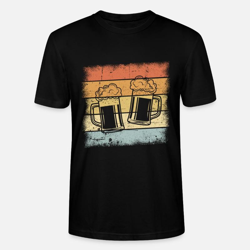 Bier Retro Design - Stanley/Stella Unisex Bio-T-Shirt CRAFTER - Schwarz