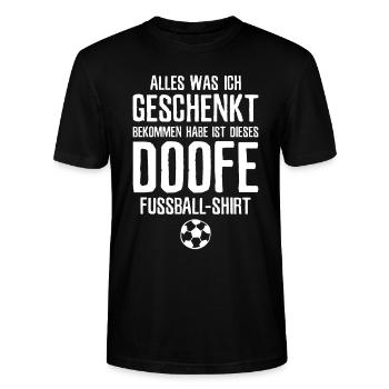 Fußball Trainer Fußballer Lustig Fußballspieler - Stanley/Stella Unisex Bio-T-Shirt CRAFTER - Schwarz - Vorne - Alina (178cm) & Michal (187cm)