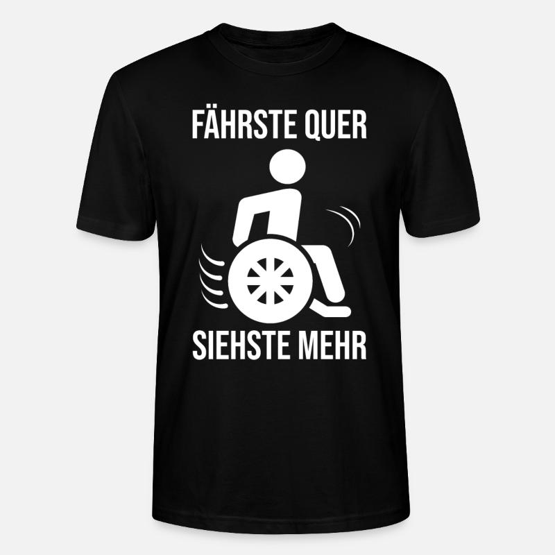 Lustiger Rollstuhlfahrer - Stanley/Stella Unisex Bio-T-Shirt CRAFTER - Schwarz