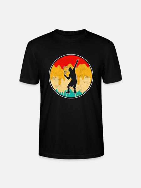 Tennis Rétro - T-shirt bio CRAFTER Stanley Stella Unisexe - noir