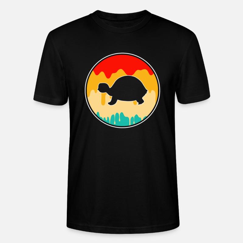 Turtle Retro - Stanley/Stella CRAFTER Unisex Organic T-Shirt - black