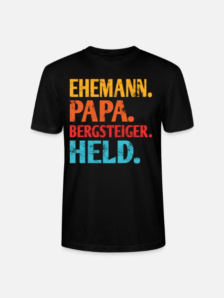 Ehemann Papa Bergsteiger Held - Stanley/Stella Unisex Bio-T-Shirt CRAFTER - Schwarz