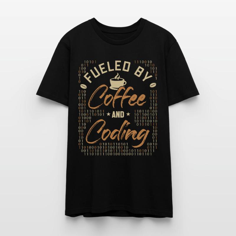 Fueled by Coffee and Coding Coder Software Stanley/Stella CRAFTER Unisex Organic T-Shirt