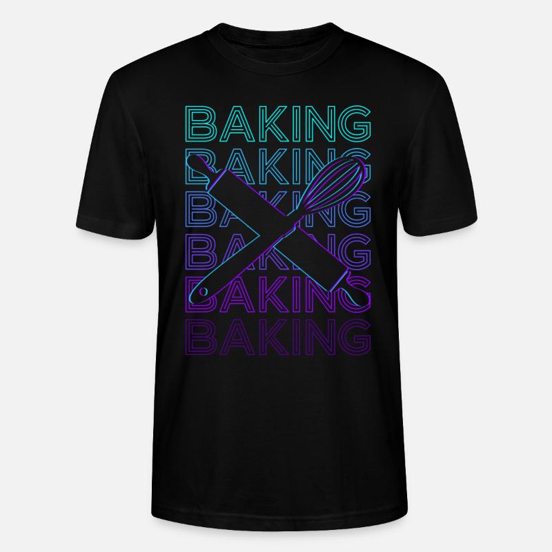 Backen Bäcker Backen Retro Geschenk - Stanley/Stella Unisex Bio-T-Shirt CRAFTER - Schwarz