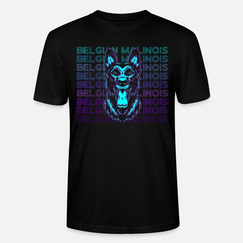 Belgischer Malinois Retro Geschenk - Stanley/Stella Unisex Bio-T-Shirt CRAFTER - Schwarz