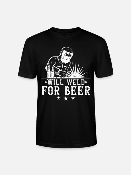 Funny Welder Welder Gift - Stanley/Stella CRAFTER Unisex Organic T-Shirt - black