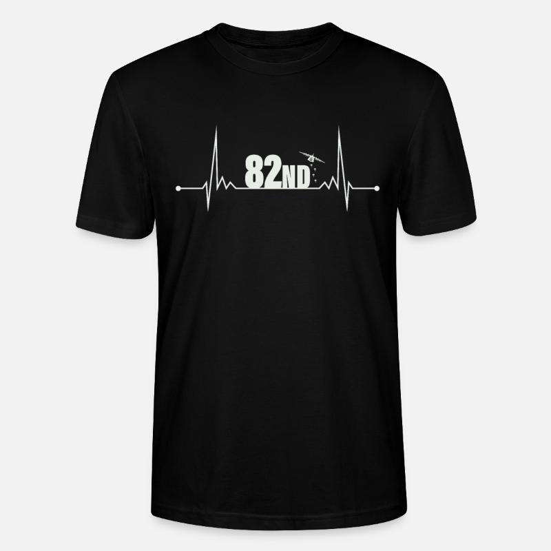 Fallschirmjäger 82ND Herzschlag - Stanley/Stella Unisex Bio-T-Shirt CRAFTER - Schwarz