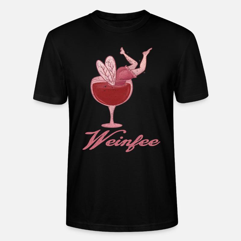 Weintrinker Weinfee Wein - Stanley/Stella Unisex Bio-T-Shirt CRAFTER - Schwarz