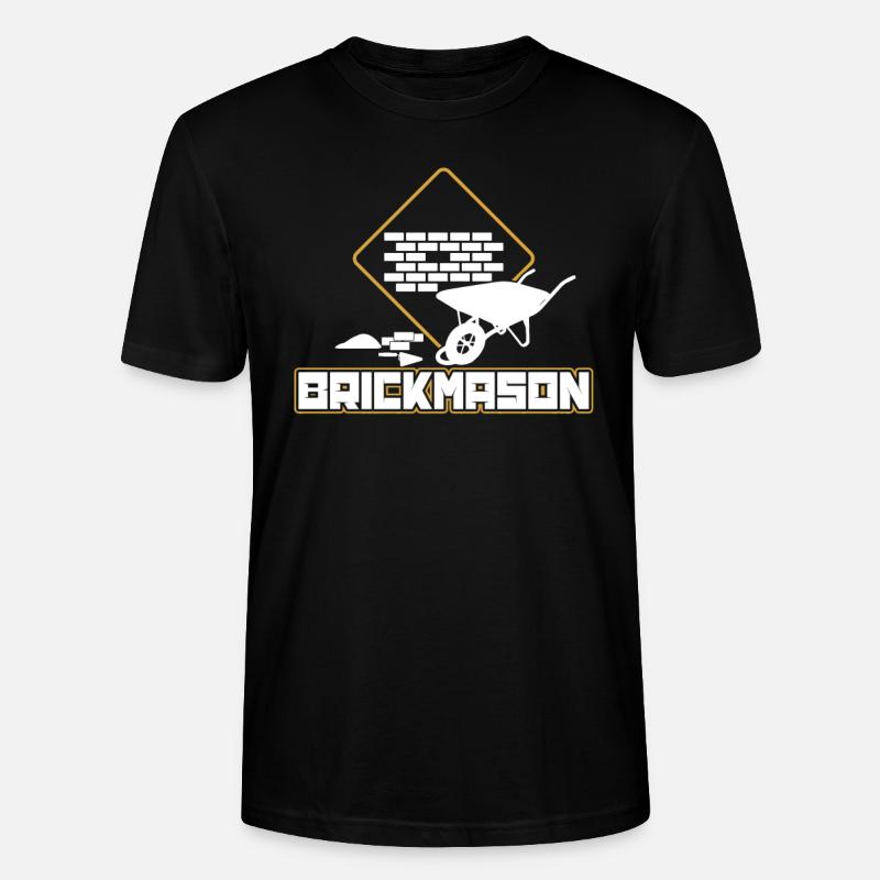 Maçon Artisan Brique Maçonnerie - T-shirt bio CRAFTER Stanley Stella Unisexe - noir
