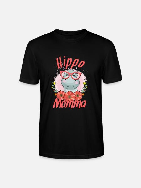 Hippo Mama - T-shirt bio CRAFTER Stanley Stella Unisexe - noir