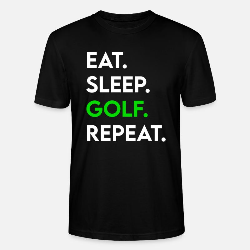 manger dormir golf répéter - T-shirt bio CRAFTER Stanley Stella Unisexe - noir